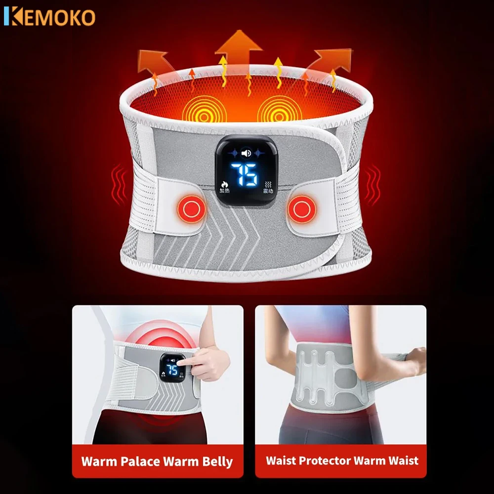 

Электрический массажный корсет с подогревом и вибрацией для талии, пояс для горячего компресса, бандаж для поясницы, терапевтический массаж, инструменты для снижения боли