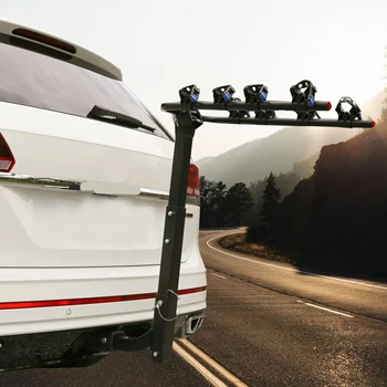 Foldable Hitch Mount Bike Rack for Car, SUV with Hitch Tightener 1