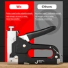4 In 1 Manual Nailing Gun Construction Stapler Heavy Duty Air Nail Woodworking Special Staple Book Household DIY With 600 Staple 3