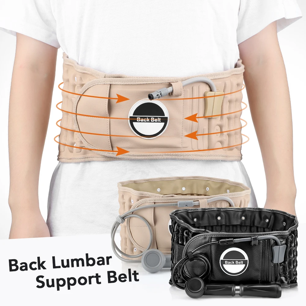 Inflatable Waist Brace Waist Fixed Belt Traction Belt Suitable for Male and Female Adult Lumbar Spine Air Traction Device