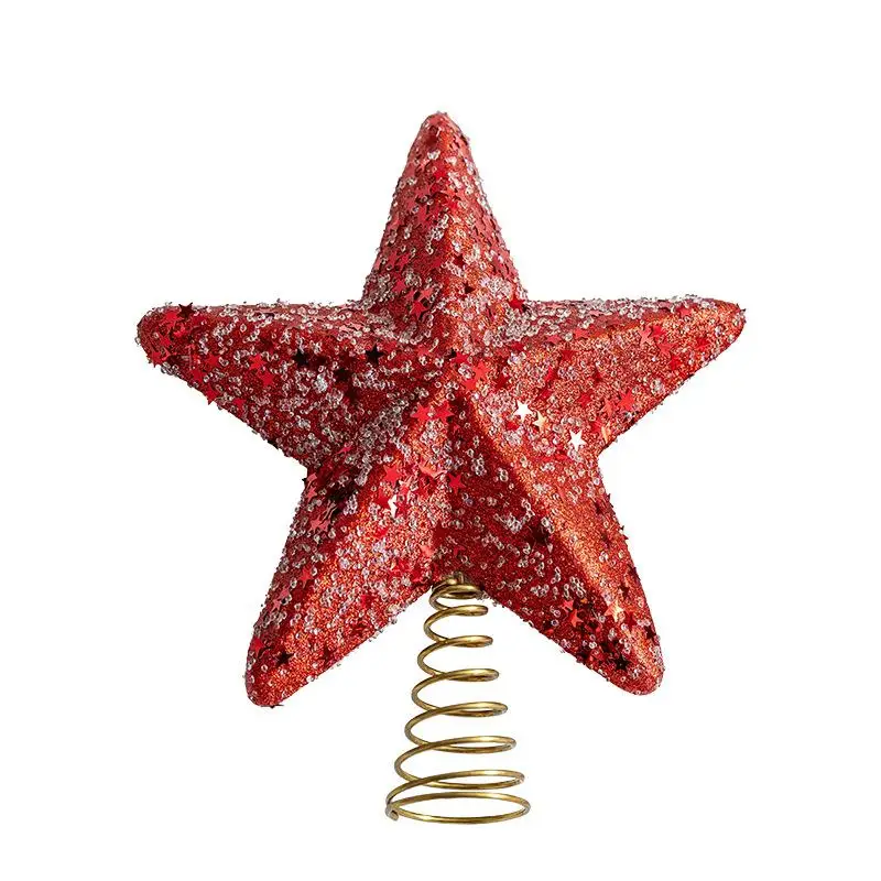 Vibrant Star Tree Topper, Christmas Shining Lamp, Xmas Colorful TopStar Navidad Ornaments