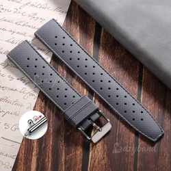Universal Soft Silicone Sport Watch Strap - Breathable Rubber Bracelet in Brown, Orange, and Black (20mm & 22mm) - 22mm (Grey)