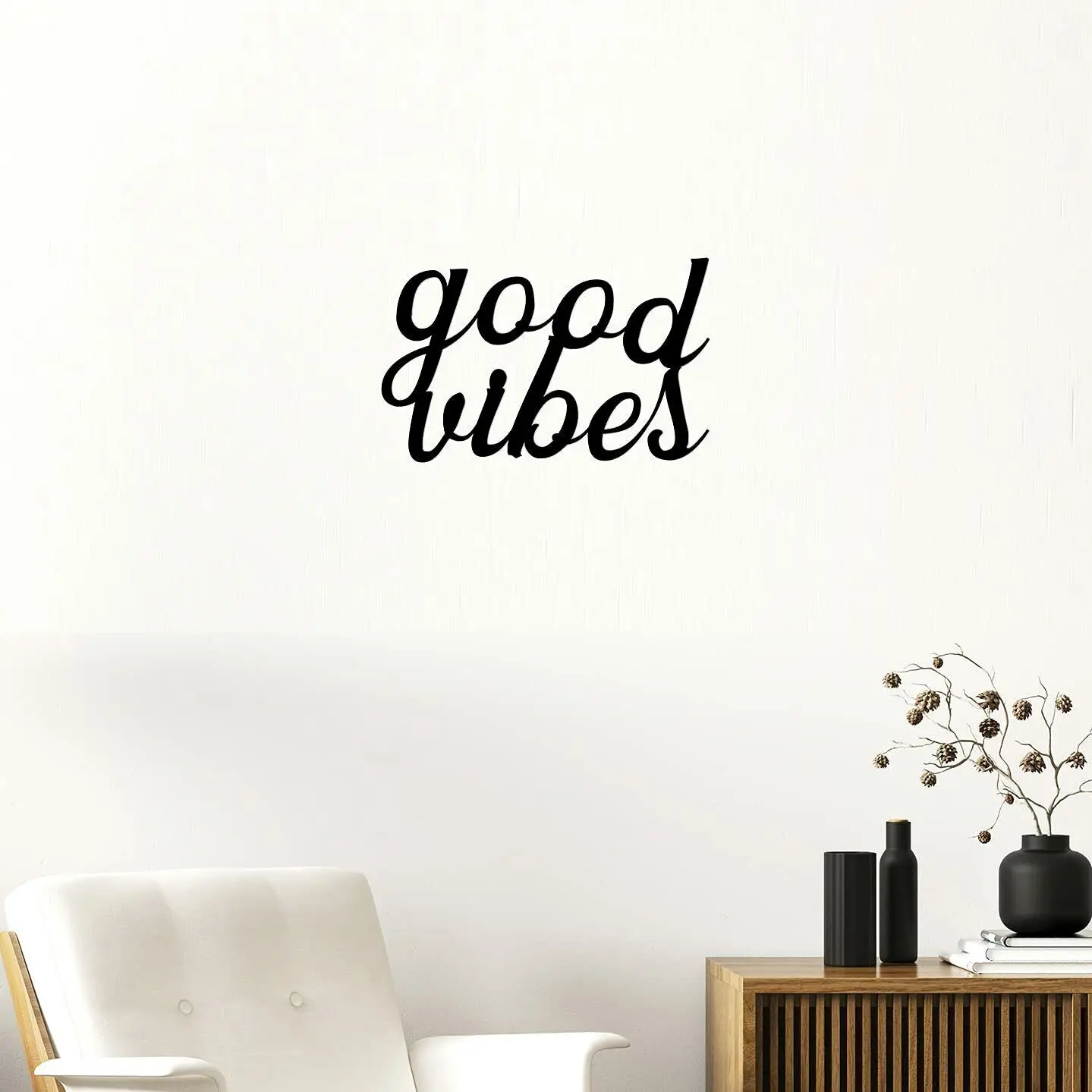 

Classic Good Vibes - Home Décor Decorative Accent Metal Wall Art Sign New Living Room/Home Decoration