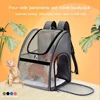 Spacious Design" Breathable Mesh Pet Carrier Backpack - LargeCapacity, Foldable & Portable Dog Cat Travel Bag With Zip Closure 3