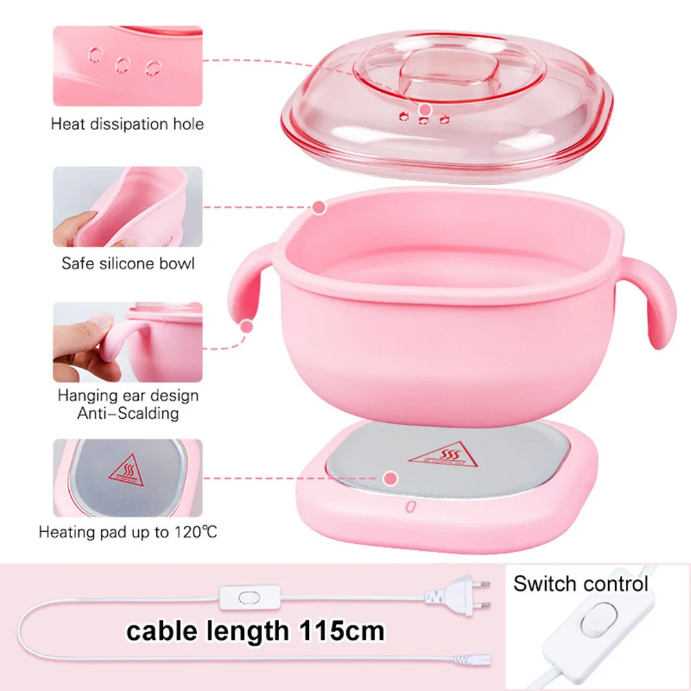 Compact Silicone Hair Removal Wax Warmer - Portable and Convenient