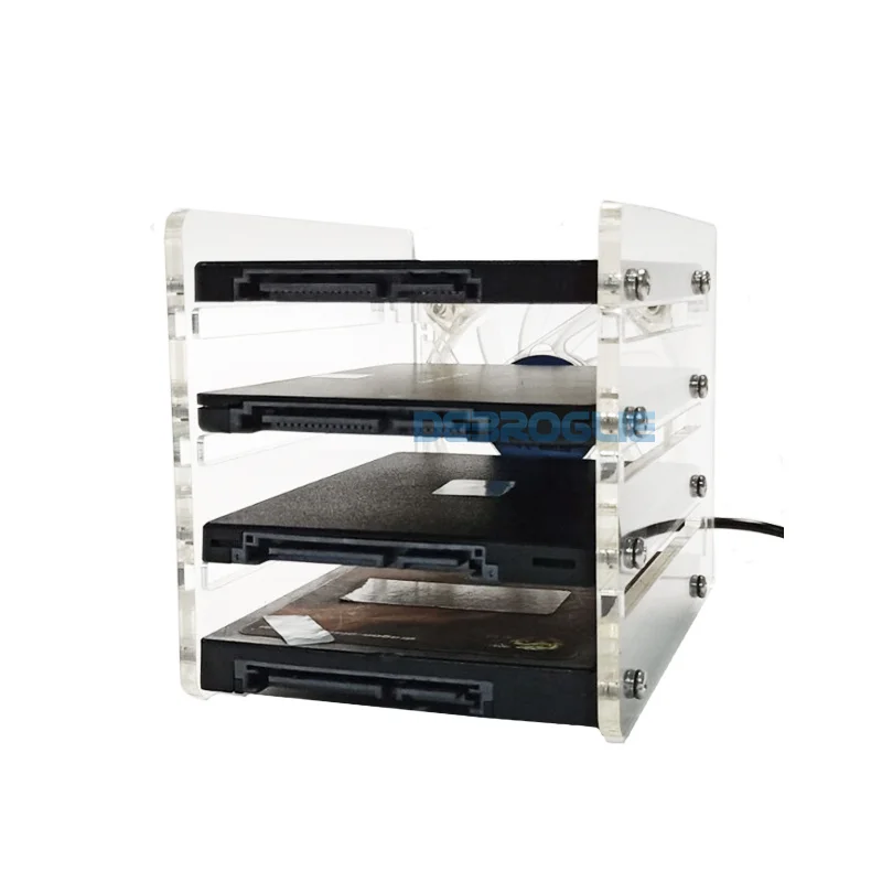 Chassis Accessories multi-disc 2.5inch hard drive cooling bracket transparent stacking hard disk external DIY 15mm thick SSD