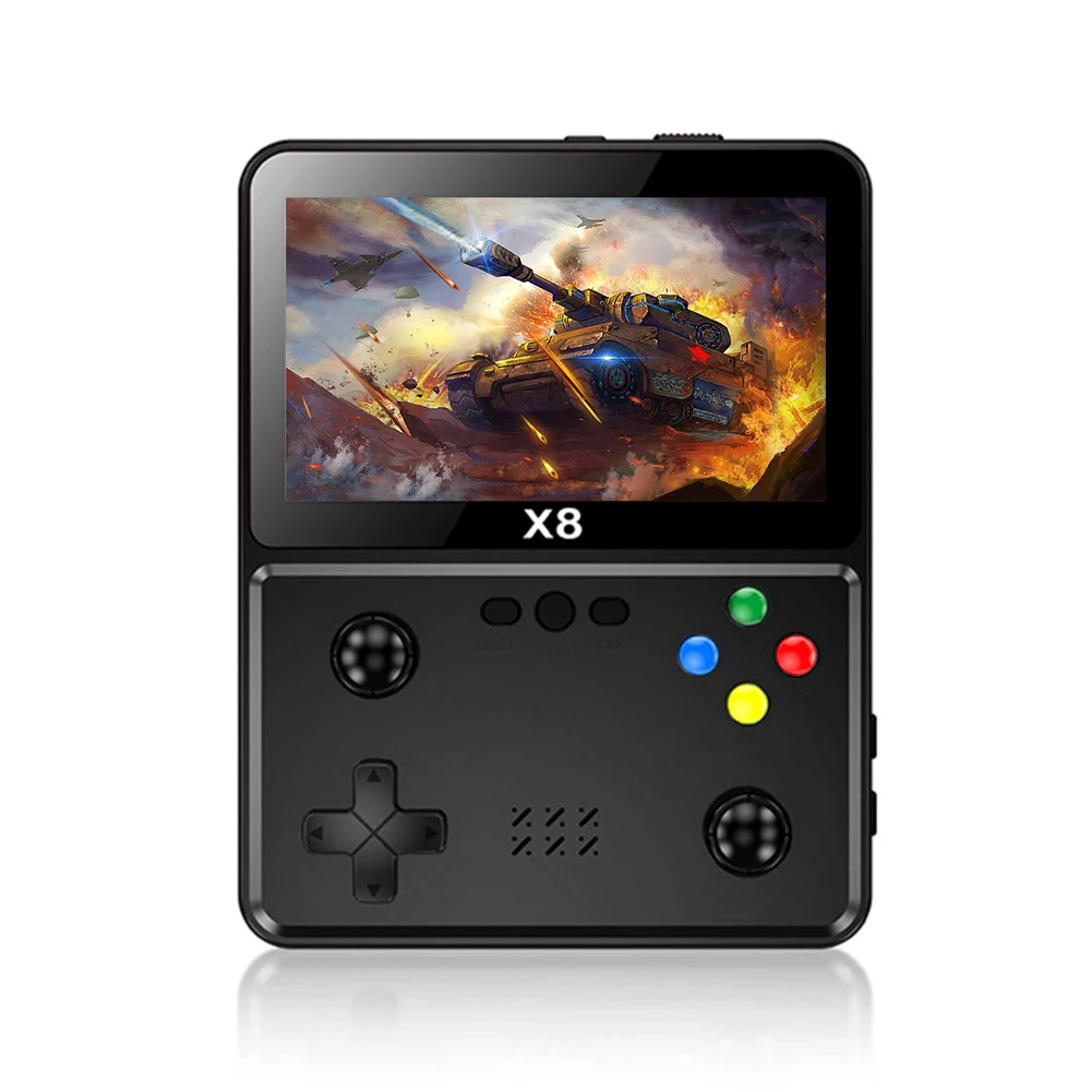 2024 NEW X8 Game Console Retro Video Game Console 4 Inch IPS Screen Handheld Game Player Dual Joystick 10 Simulators Game