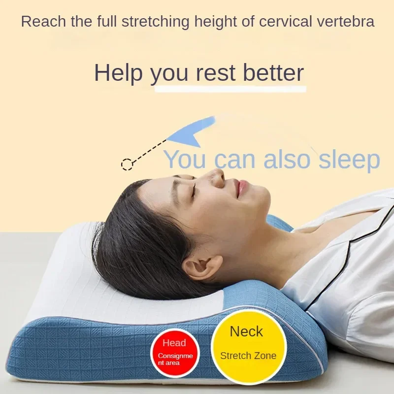 New Thailand Natural Latex Pillow Removable and Washable Pillowcase Household Traction Neck Pillow 2