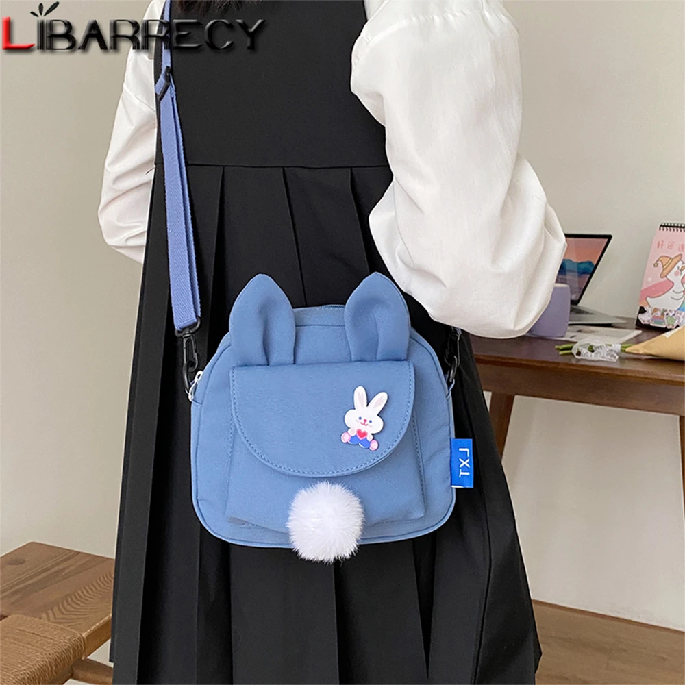 

Casual Canvas Student School Bags Fashion Shoulder Bags for Women Simple Unisex Crossbody Bag Solid Color Travel Messenger Bags