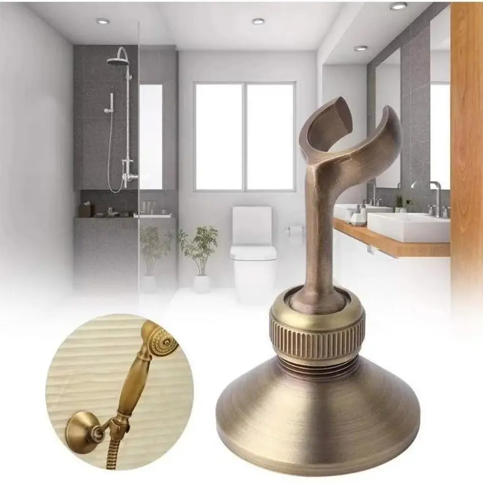 Shower Mounting Brackets Gold Brass Swivel Handheld Shower Holder Shower Head Seat Rack Bathroom Parts Bath Accessories