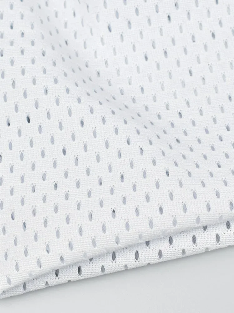75D Mesh Fabric By The Meter for T-shirt Coat Pants Sport Clothes Lining Diy Sewing Needlework Cloth Breathable Soft Plain White