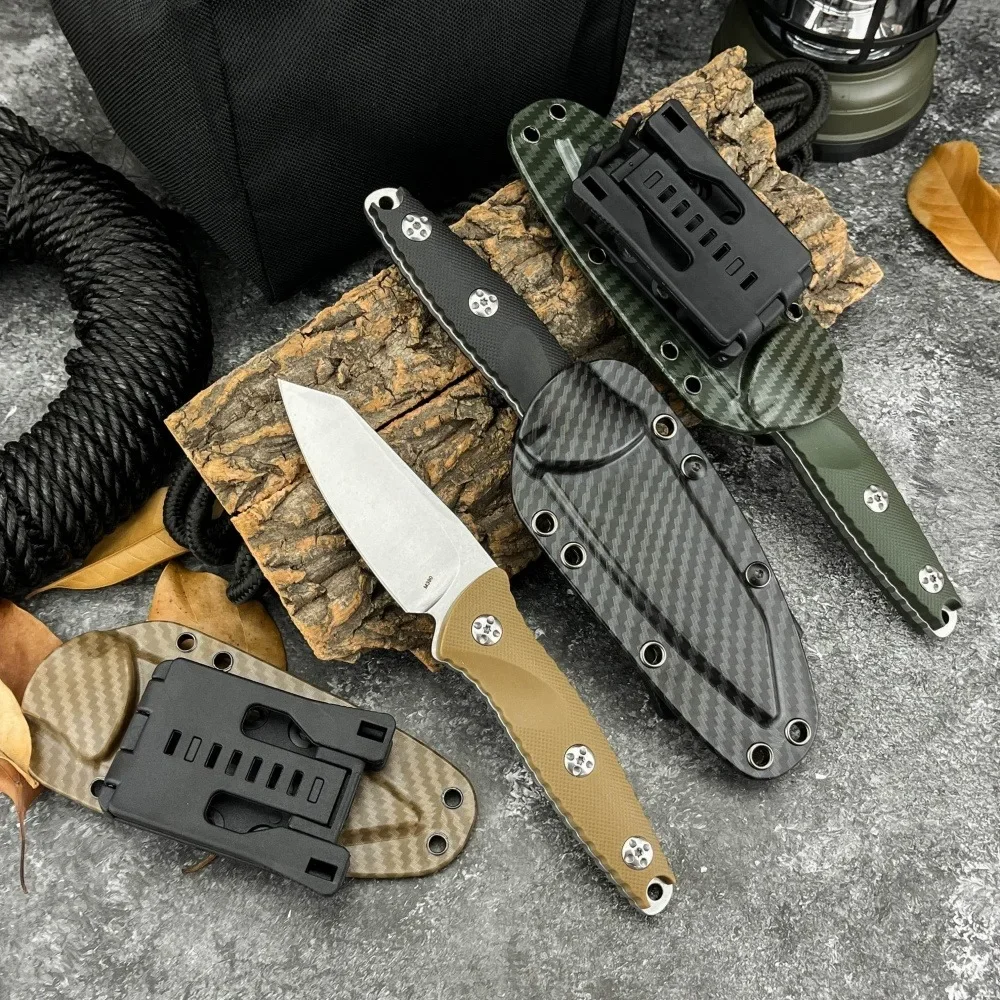 Fixed Blade Knife Outdoor Tools 93M-10 Socom Alpha Warcom 3.72 Stonewashed Wharncliffe Blade with Kydex Sheath Straight
