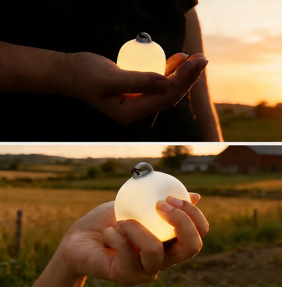 WESTTUNE wiederaufladbare LED-Campinglaterne, leicht, zum Klettern, Wandern, Squeeze, dimmbar, Silikonlampe für den Außenbereich, gemütlich, Ambienc – Detail 7