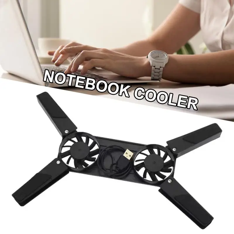 Nieuwe Opvouwbare Usb Laptop Koeler Pad Pad Base Cooling Dual Fan Draagbare Notebook Koeler Gaming Laptop Cooling Pad Accessoires