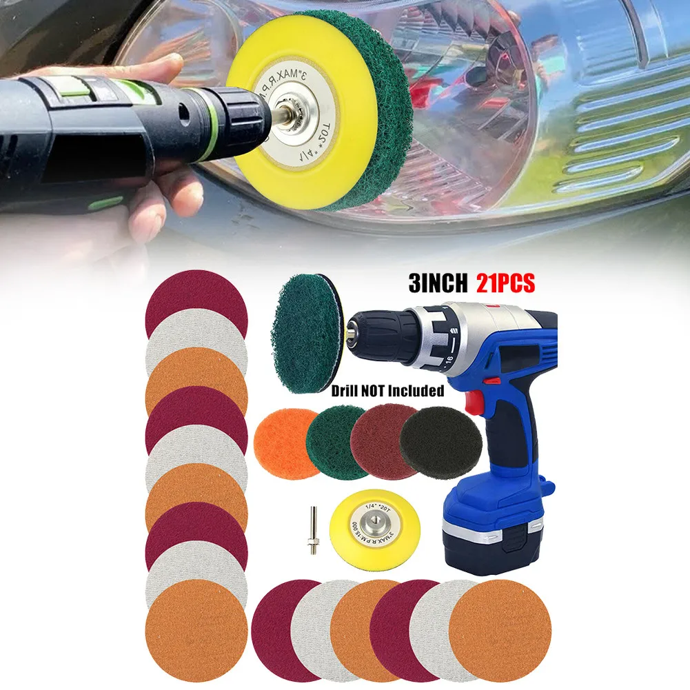 Repair Kit Headlights Polishing Kit For Car Set Tools 3Inch Directional Lights Fog Lights Restoration Practical