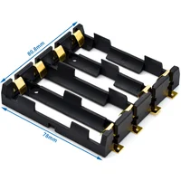 SMT 1x 2x 3x 4X 18650 battery holder Battery Box storage case container power bank with bronze pins rechargeable 6