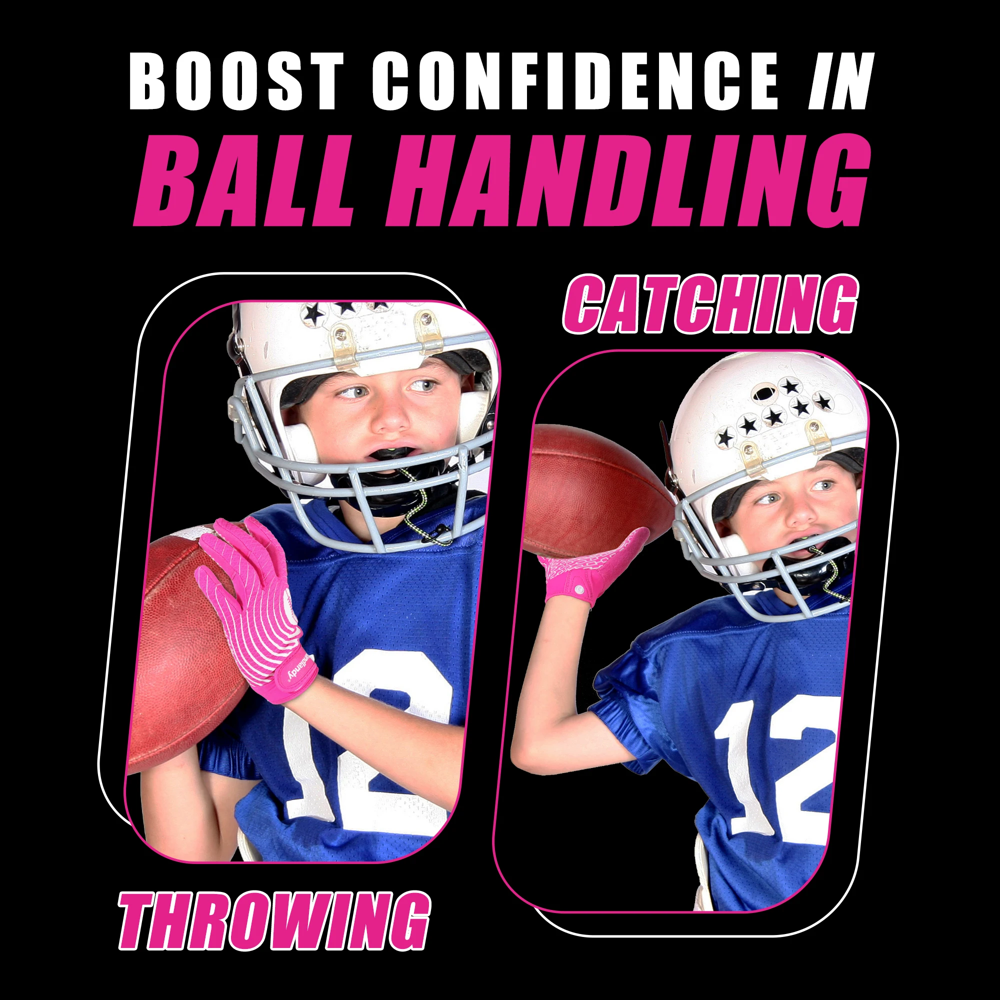 American Football Gloves for Boys Girls