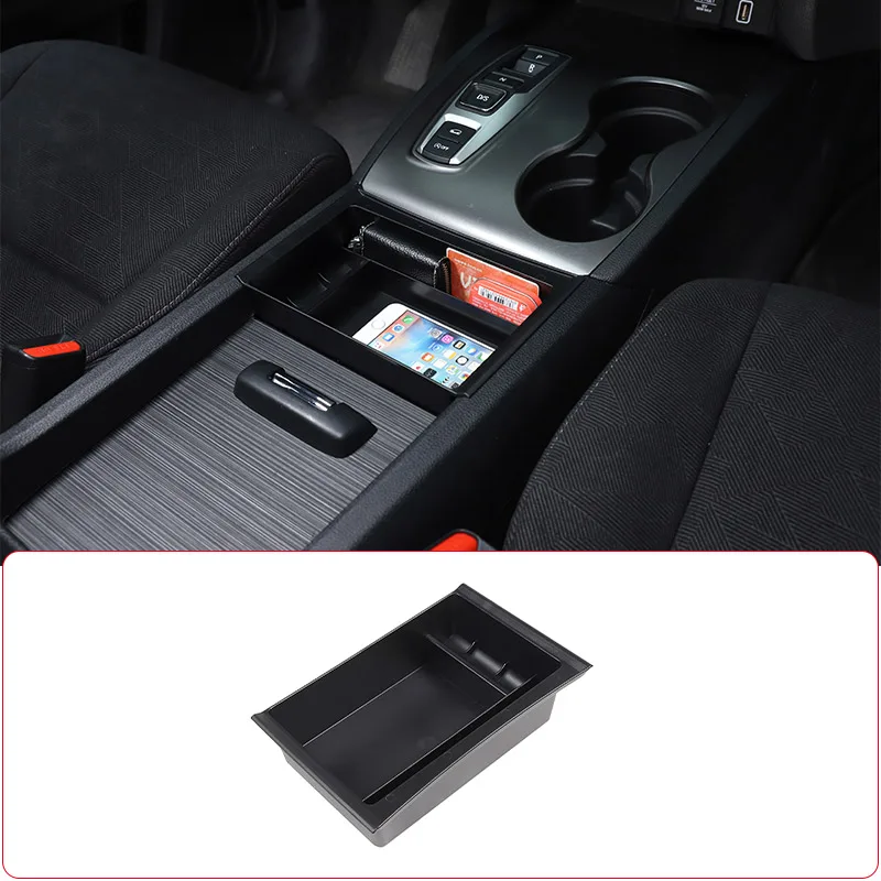 

For Honda Pilot 2015-2022 ABS Car Center Control Armrest Box Storage Box Mobile Phone Tray Interior Modification Accessories