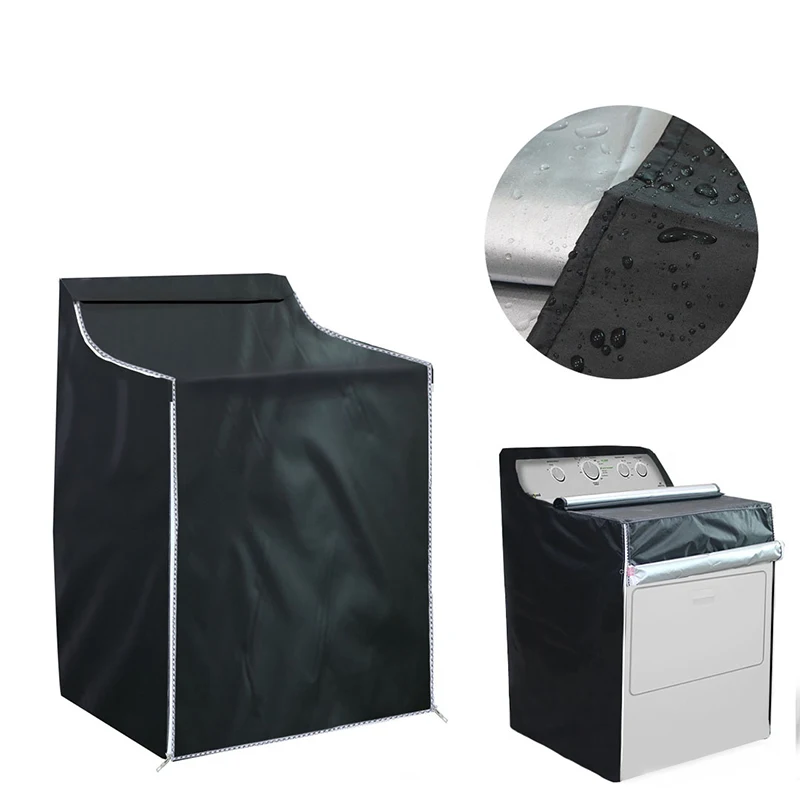 

Universal Washer/Dryer Cover Washing Machine Oxford Fabric Waterproof Dustproof Sun-Proof Silver Coated Protector Covers