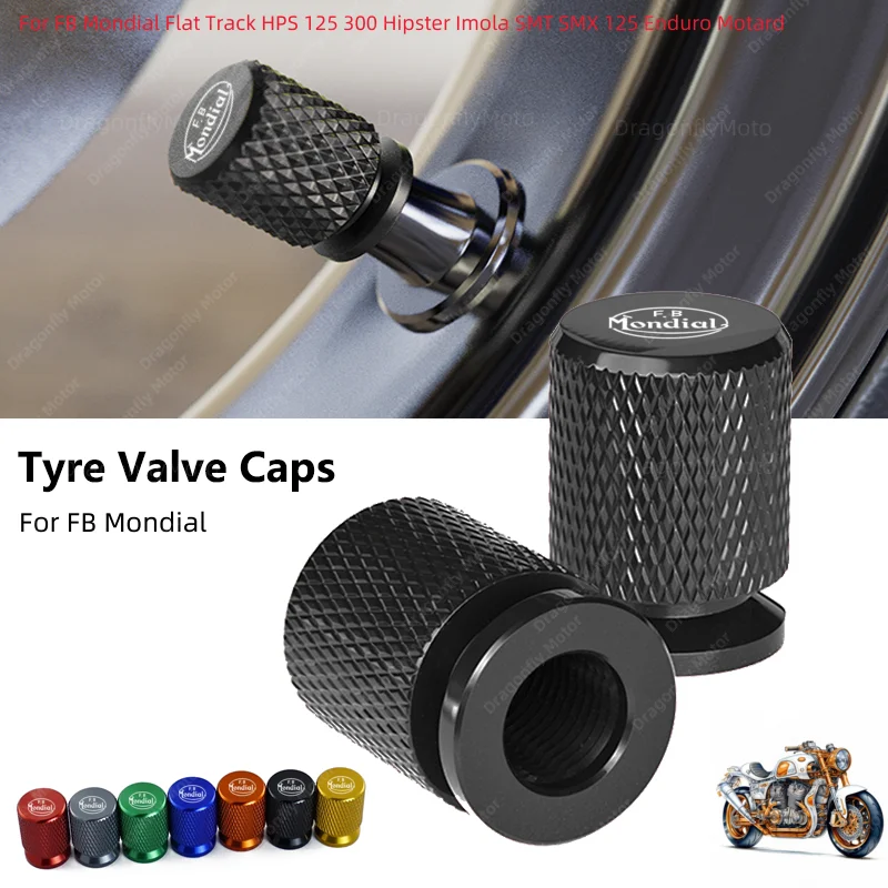 

FB Mondial Motorcycle Tire Valve Air Port Stem Cover Cap Plug CNC Accessories For FB Mondial Flat Track HPS 125 300 Hipster