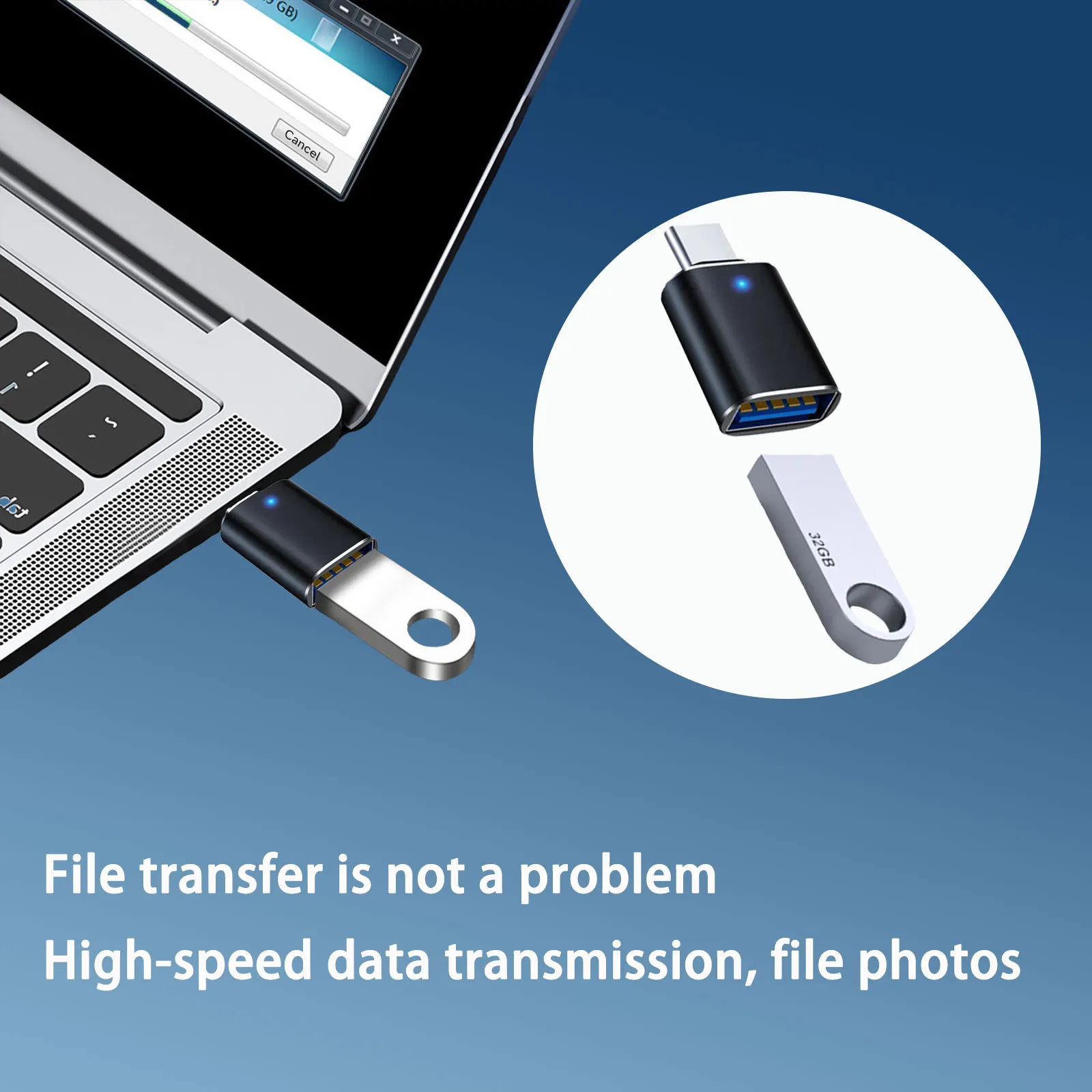 USB 3.0 OTG 어댑터 USB-C to USB A 변환기, 안드로이드 폰/태블릿용