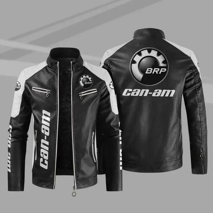 Premium Men's Moto Jacket - Detail View