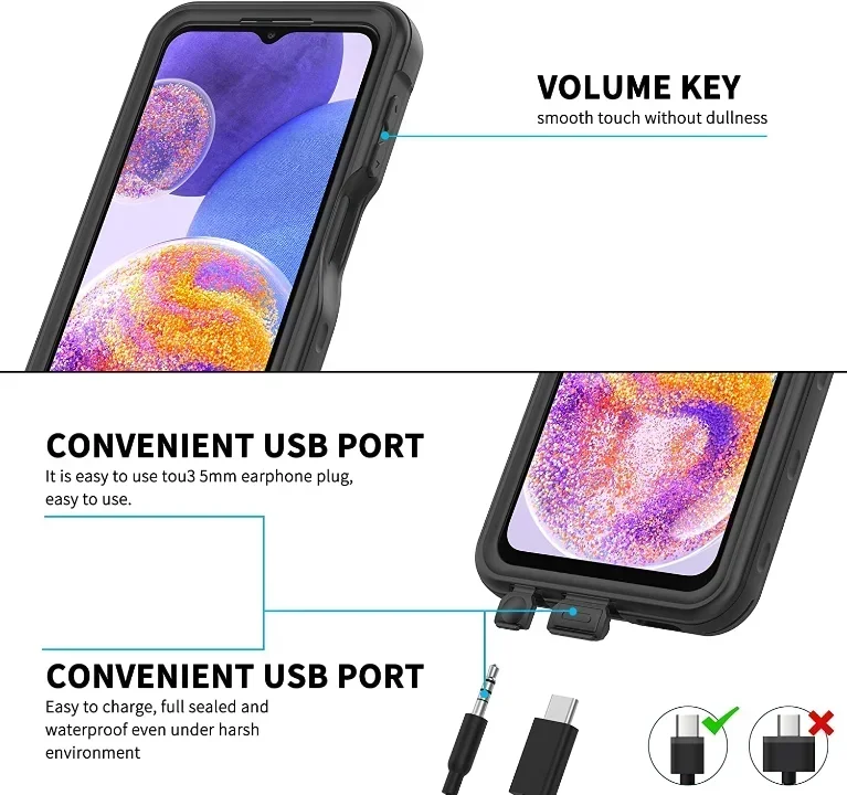 IP68 Waterproof Phone Case For Galaxy A55 A15 A25 A35 A32 A42 A53 A33 A23 A13 A54 A34 A24 A14 Shockproof Cover Screen Protector 5