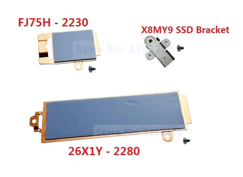 2nd M.2 NVME 2230 2280 SSD Hard Drive Mounting Bracket Heatsink Caddy X8MY9 0X8MY9 FJ75H 26X1Y for Dell G15 5510 5511 5515 2021 box hdd external