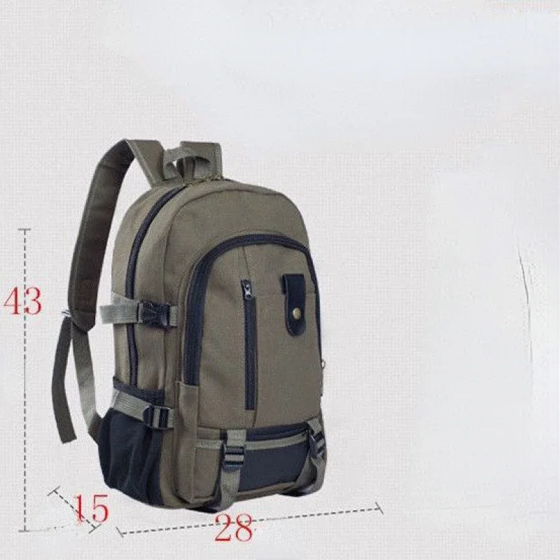 2025 New Mountaineering Bag Backpack for Men Canvas Large Capacity High School Backpacks Outdoor Travel Camping Bag Computer Bag
