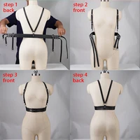 Femmes mode cuir harnais taille ceinture gothique jarretelle femme harnais décoratif harnais sangles Punk vêtements accessoire 5