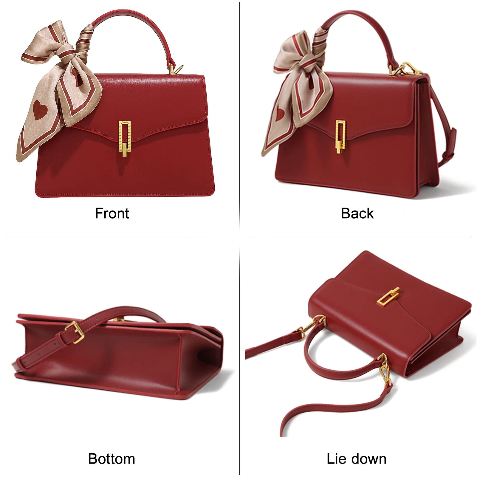 حقيبة توتو الأصلية المصنوعة من جلد مقسم، حقيبة كرو...