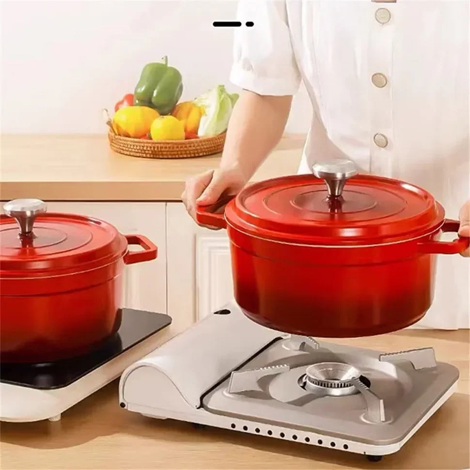 Cast iron enamel pot non-stick multifunctional cooking stewing simmering pot like Dutch oven earthenware casserole no coating
