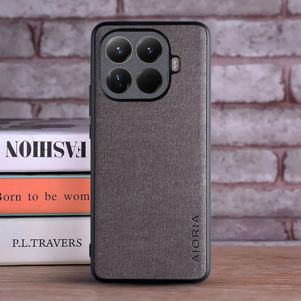 Luxury Textile Leather Phone Case with Soft TPU and Hard PC Materials
