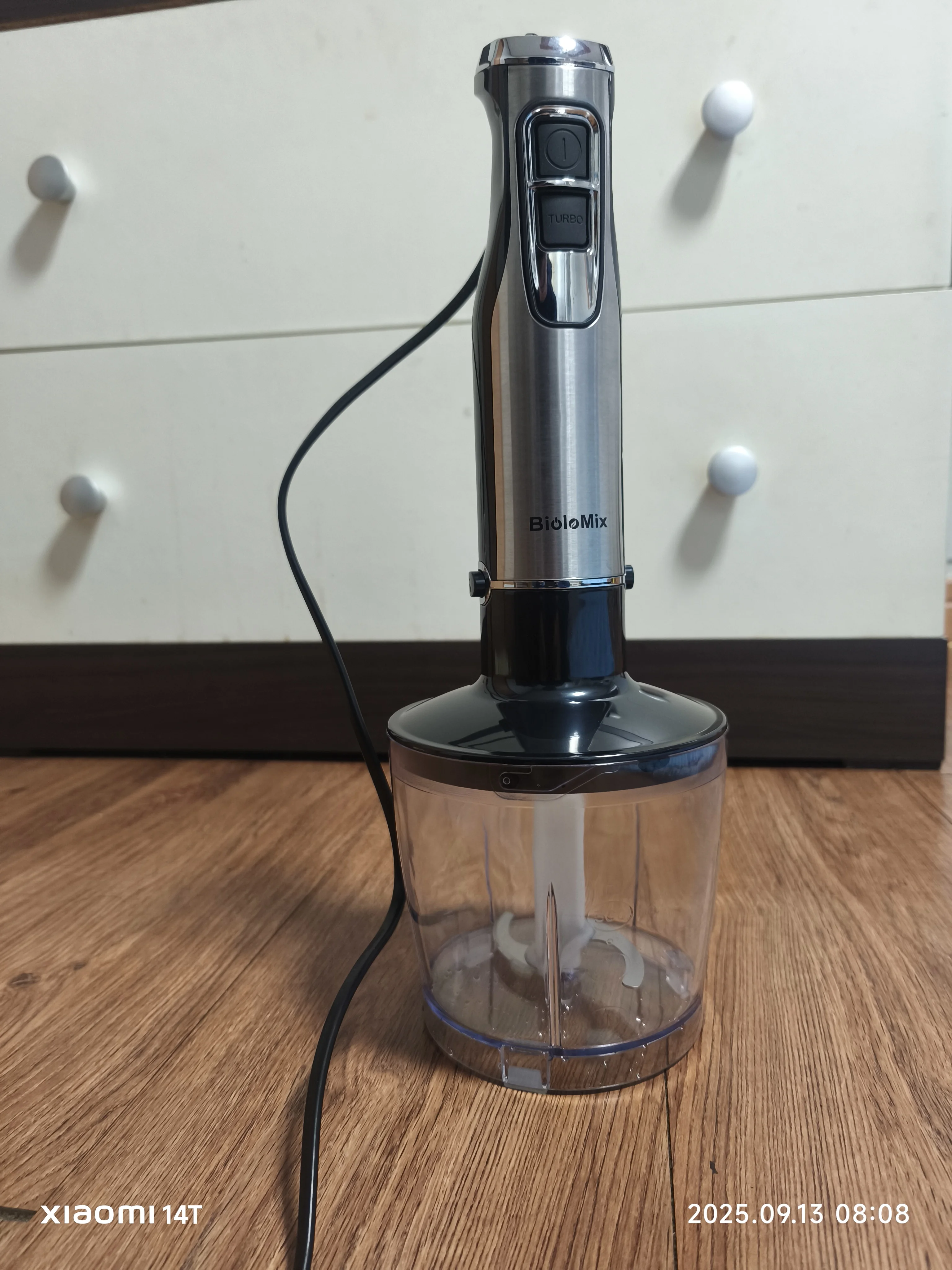 BioloMix 4 in 1 High Power 1200W Immersion Hand Stick Blender Mixer Includes Chopper and Smoothie Cup Stainless Steel Ice Blades photo review