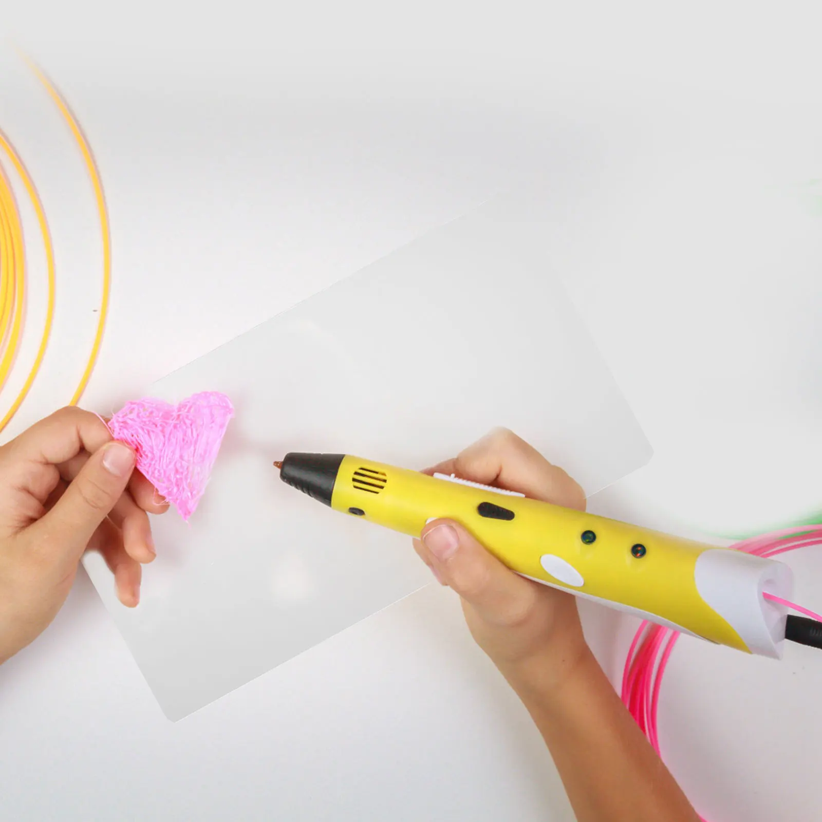 10Pcs Transparent Copy Board 3D Printing Pen Children Drawing Plastic Template Mat Stencil 3D Pen Accessories
