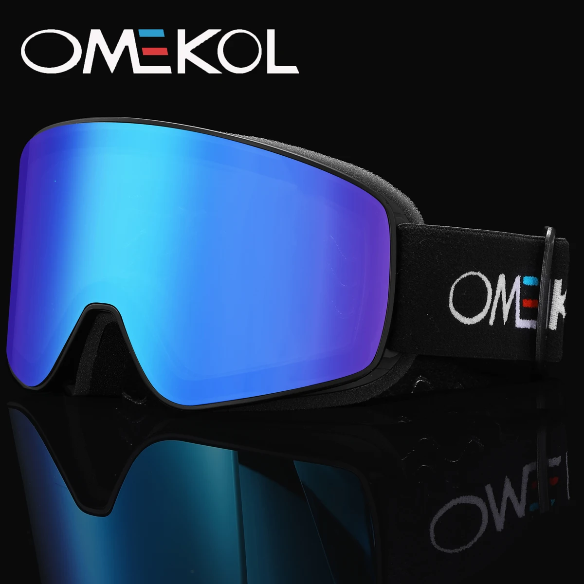 OMEKOL Double Layer Anti Fog Ski Goggles Snow Snowboard Mask Snowmobile Glasses