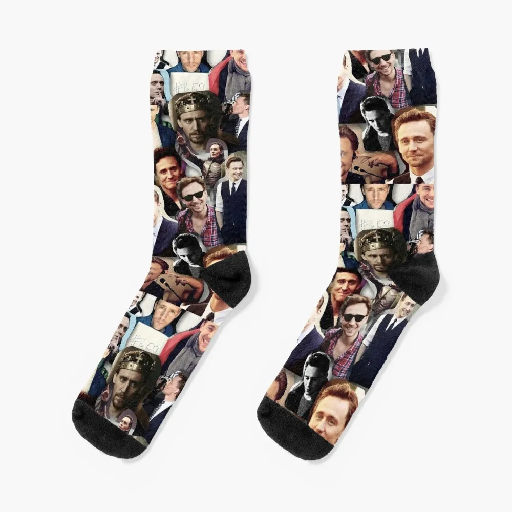 

Tom Hiddleston collage Socks hiphop gift FASHION Designer Man Socks Women's