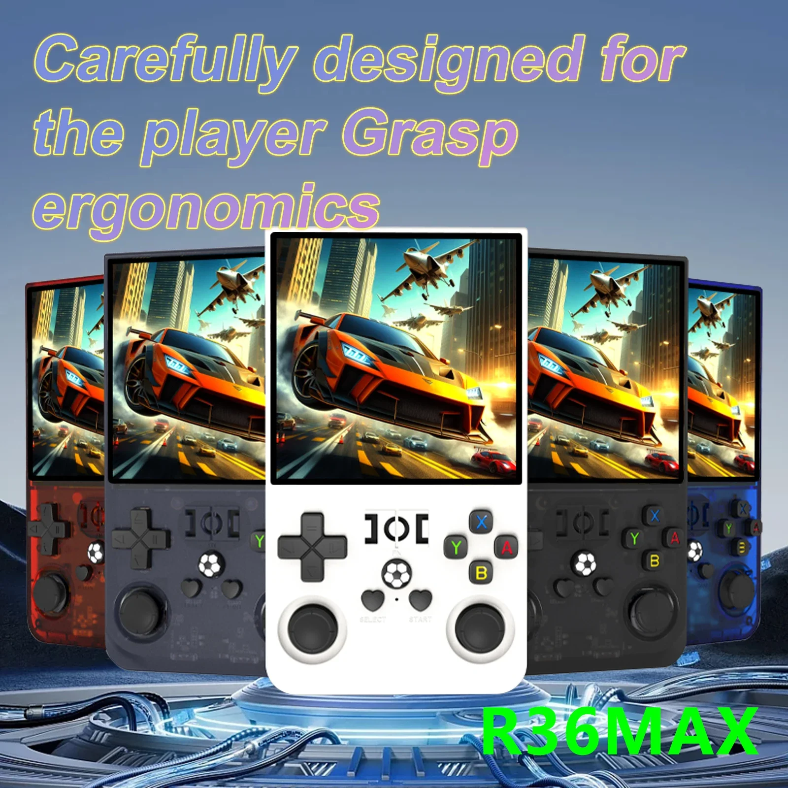 R36MAX Game Console 64GB 128GB 18000+GAMES Linux System 4.0inch K36 vs R36S 3.5inch Pocket Video Player No Download Required 2