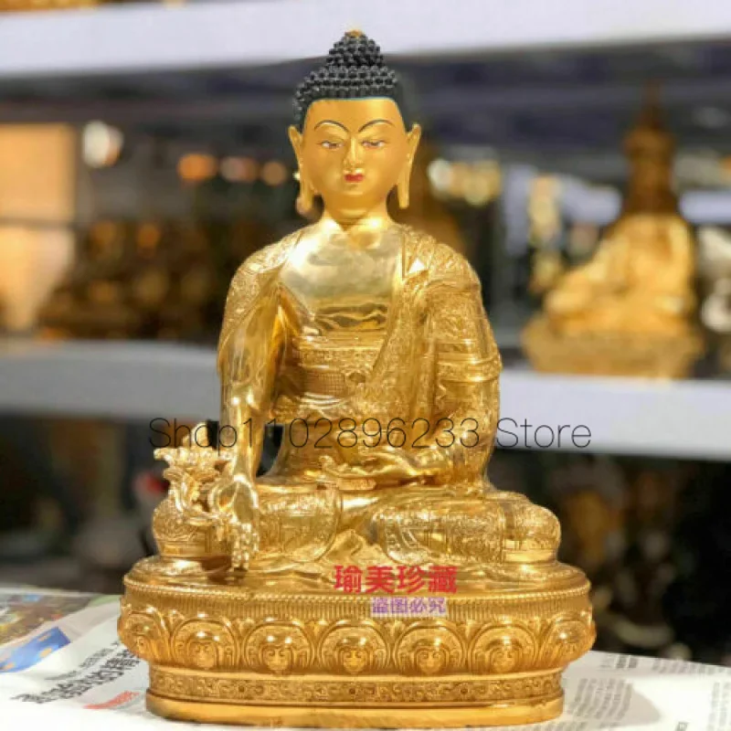 

12 Inch 30cm Genuine Bronze Sakyamuni Budamera Medical Buddha Statue