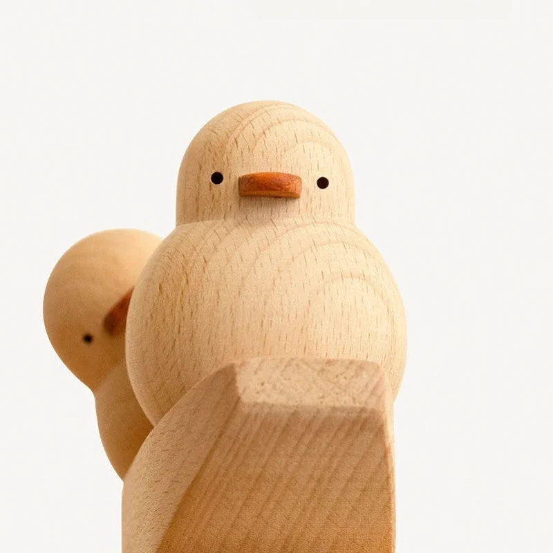 

Wooden creative handmade wooden carved duck office desktop decoration pieces for new wedding couples birthday gifts for girls