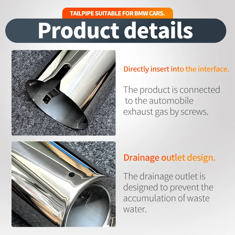 Exhaust Muffler Tip BMW X3 G01 X4 G02 Stainless Steel Black/Silver Exhaust Tip Nozzle Car Accessories
