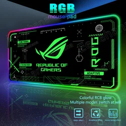 RGB Luminous Large PC Gaming Mouse Pad - Black/Green LED XXL Desk Accessory with Backlight - RGB600x300x3mm (A - 2)