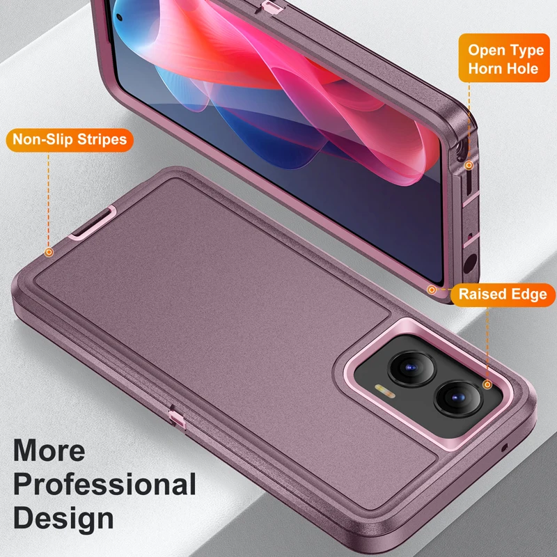 Defense 3-in-1 Shockproof Silicone Back Cover Case