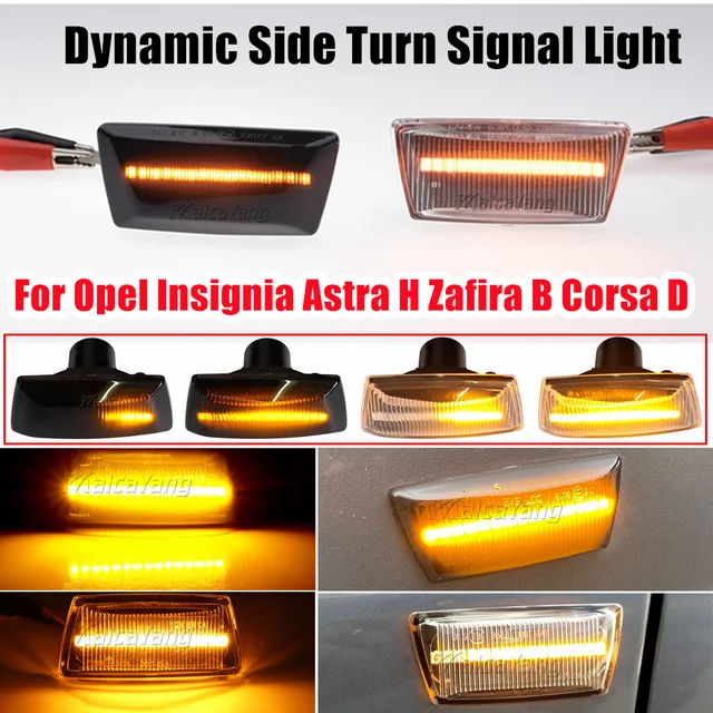 Clignotants Latéraux Dynamiques LED Ambrés Séquentiels - Super Lumineux, Canbus, Pour Opel Astra H, Insignia, Zafira B, Corsa D, Chevrolet Cruze - Paire