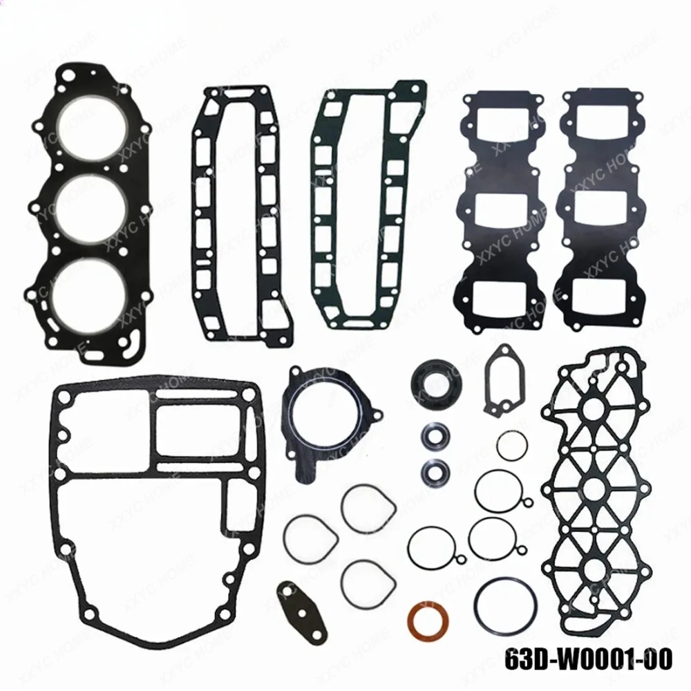 

63D-W0001 Power Head Gasket Kit For 40-50hp 3cyl 1995-UP Outboard Motor 63D-W0001-00
