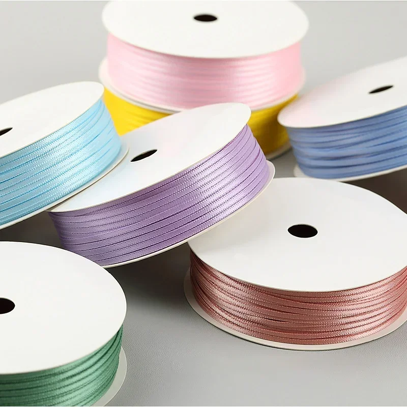 2MM Thin Ribbon Balloon 1 Volume Colorful Rope Ribbon Double-Sided Decoration
