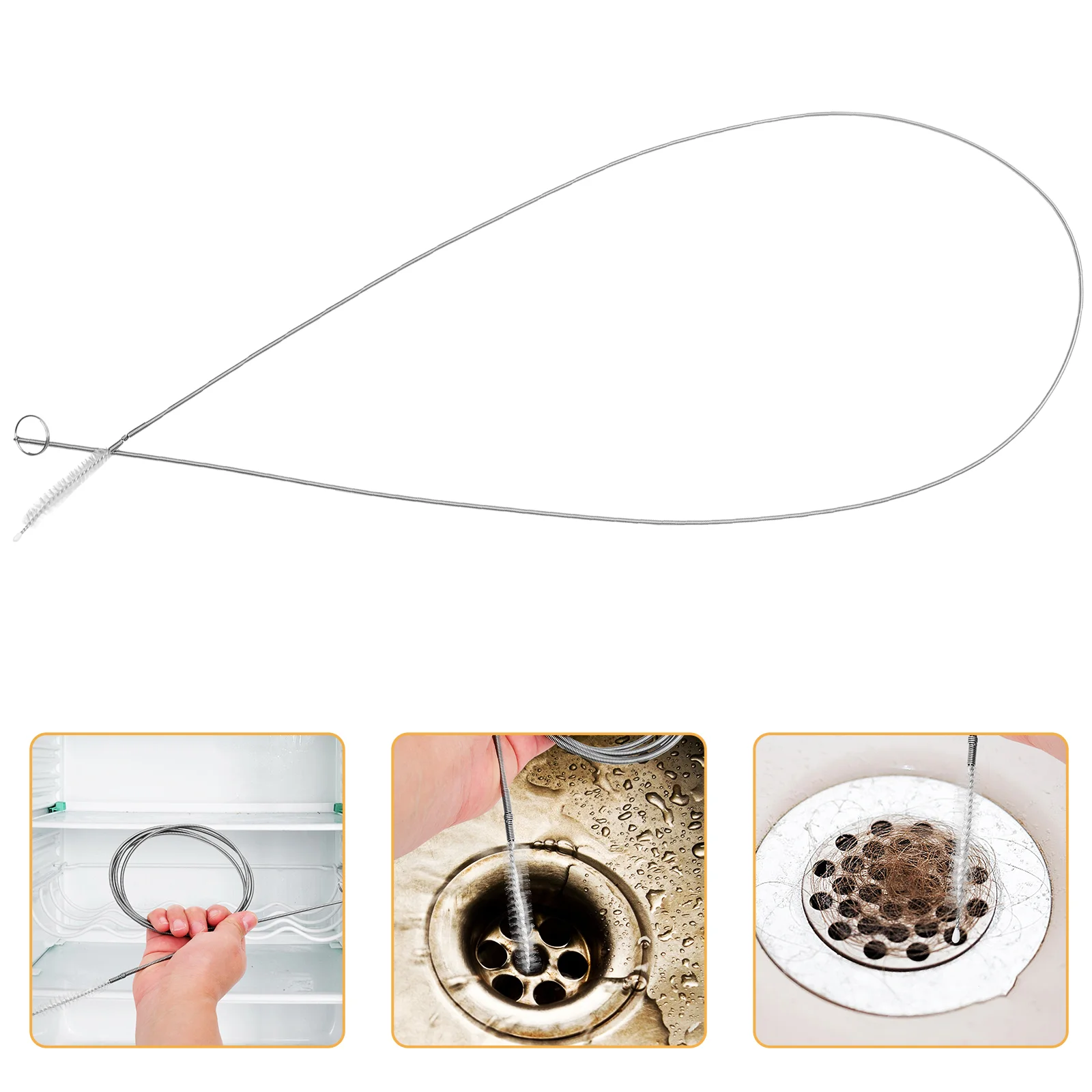 

Ventilator Line Brush Tool Fridge Pipe Cleaner Cleaning Refrigerator Dredge Stay Drain Nylon