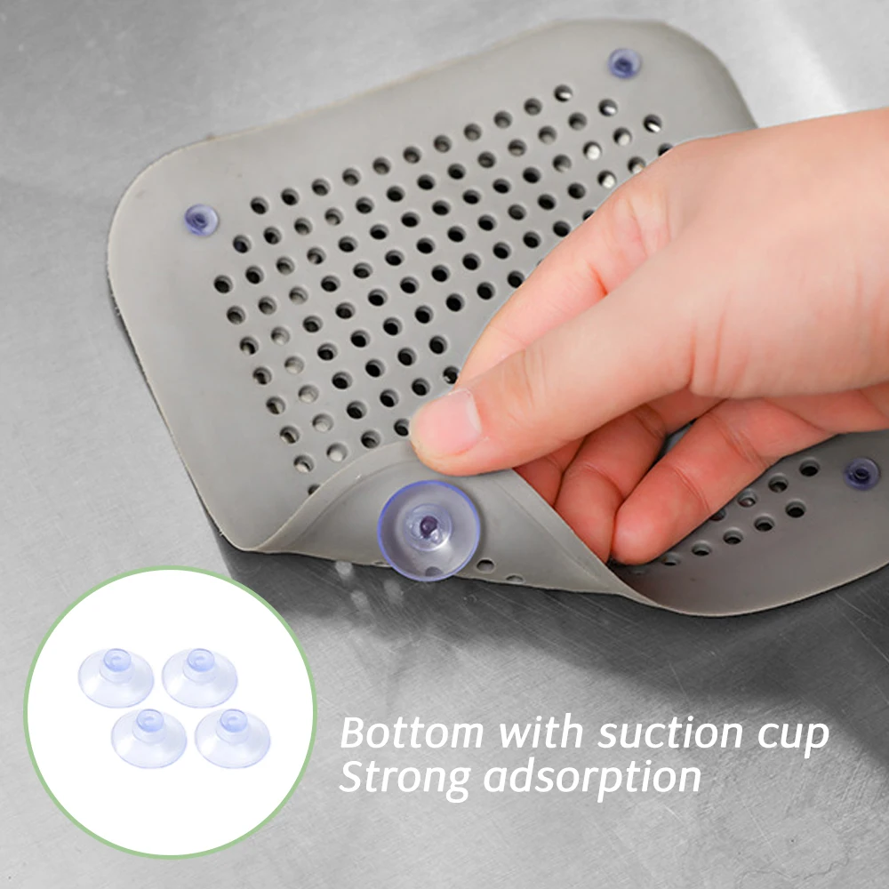 Shower Bath Suction Cup Hair Stopper Floor Drain Drainage