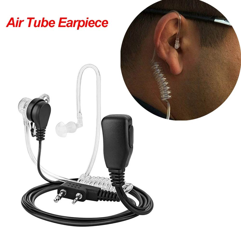 2-pin nascosto trachea acustica FBI cuffie agente di sicurezza cuffie  cuffie microfono auricolari interfono