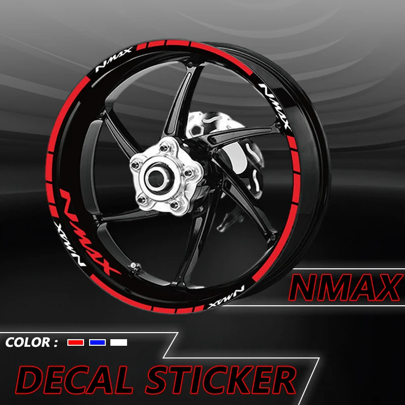 2023 Wheel Stickers For NMAX155 NMAX125 Motorcycle Rim Tire Reflective Decoration Protection Decals Sticker nmax155 150